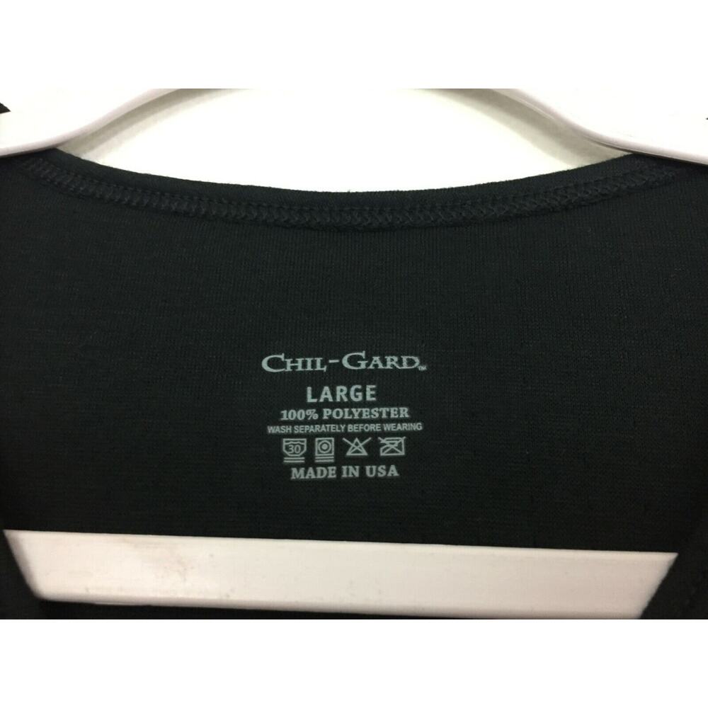 D) Chil-Gard Base Layer Black Women's Top Size Large Thermal Black Lot of 2 USA - Picture 4 of 6